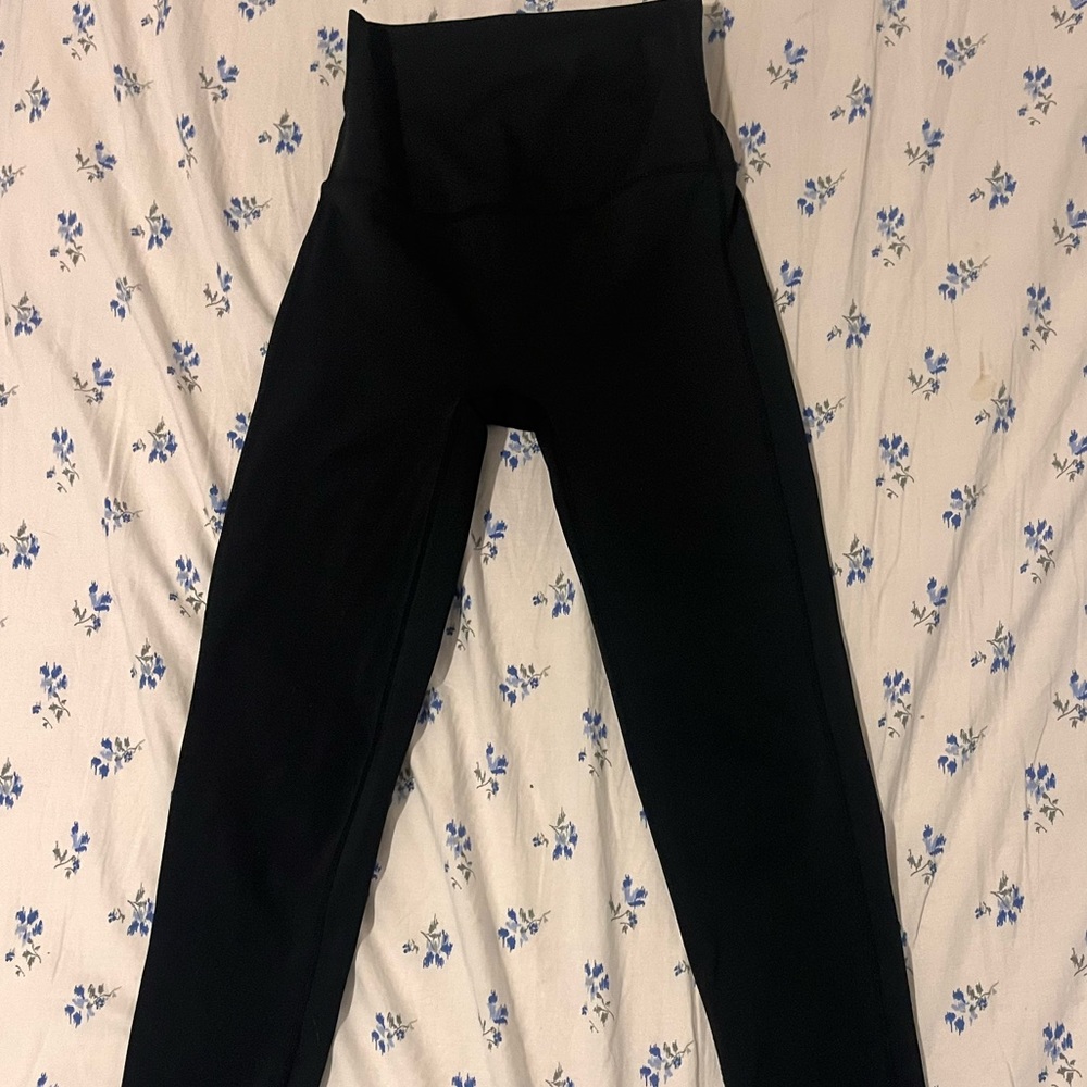 Womens Black Polyester Leggings